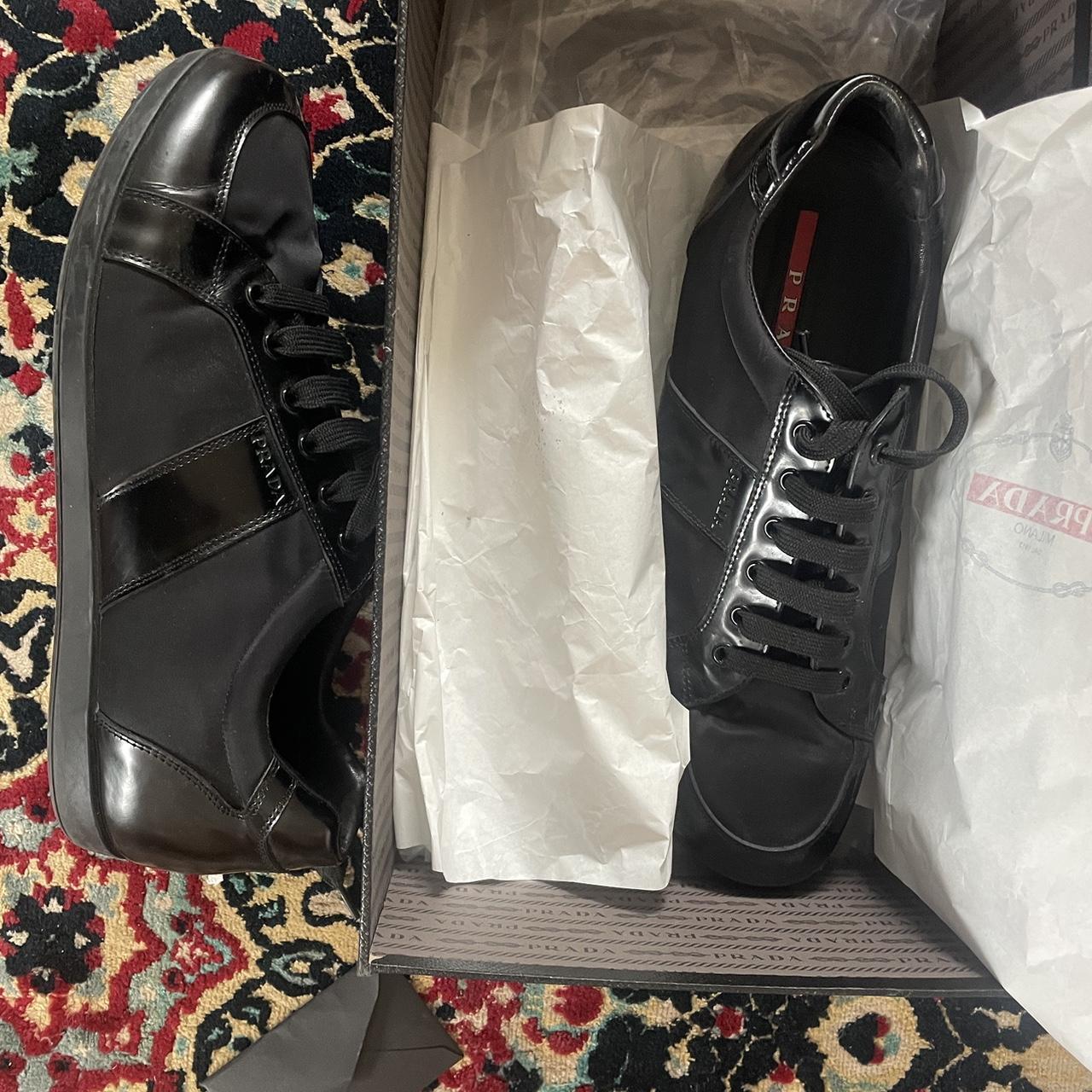 All black prada trainers best sale