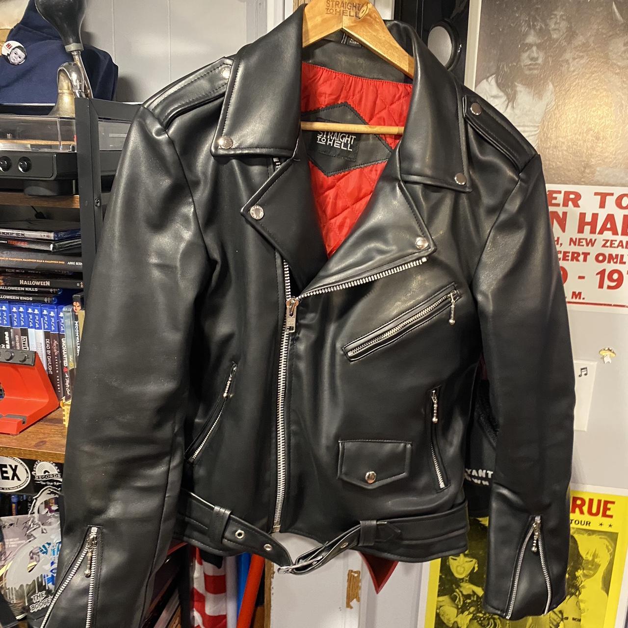 Straight to hell vegan leather outlet jacket