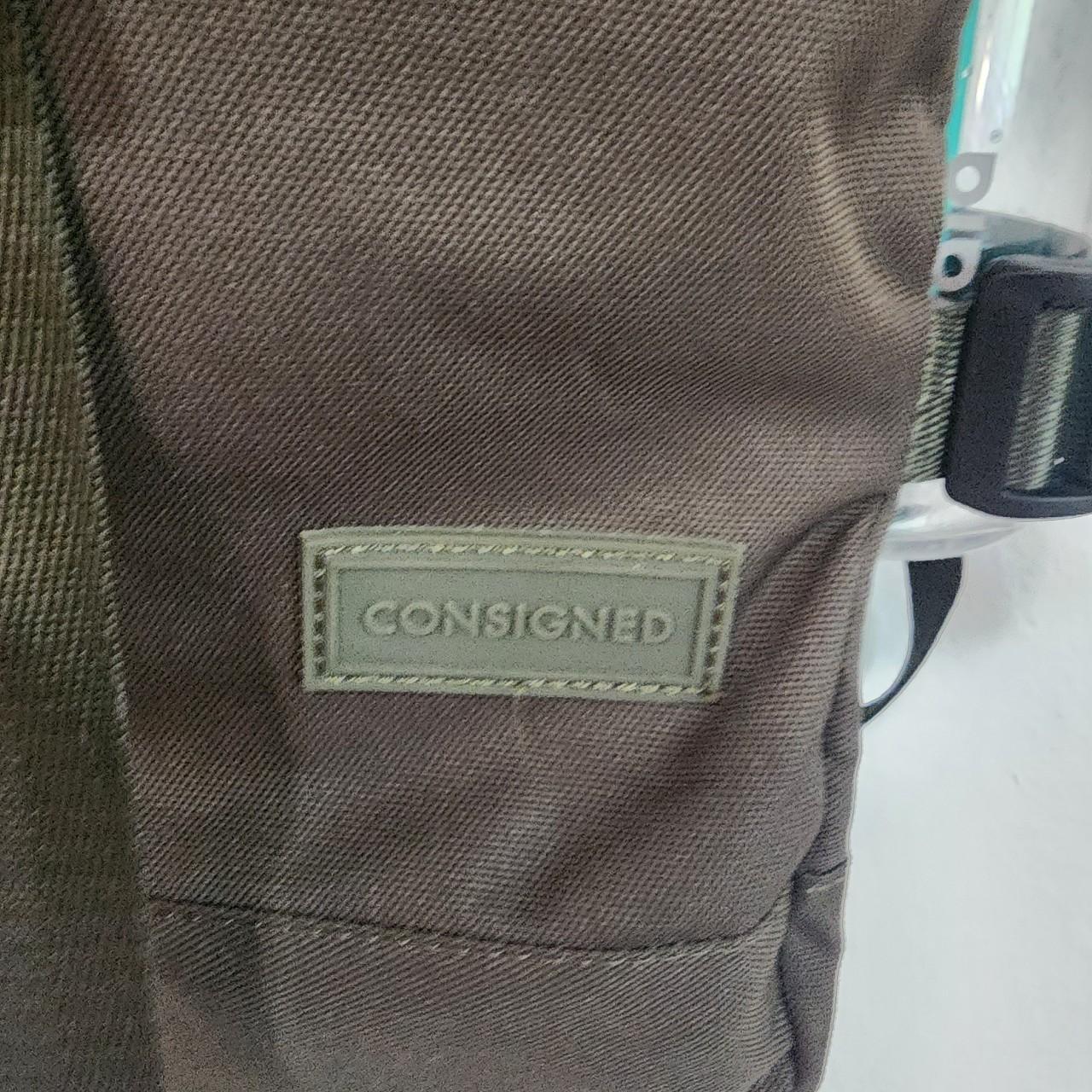 Army Green Consigned RollTop Laptop Backpack for... Depop