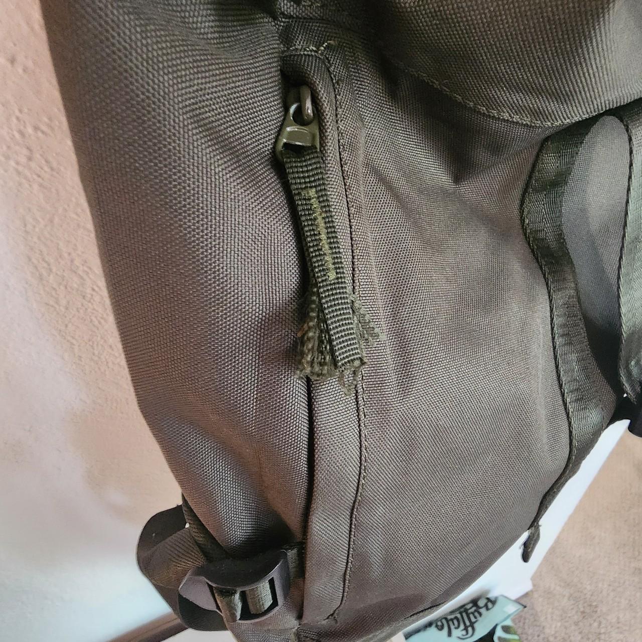 Army Green Consigned RollTop Laptop Backpack for... Depop