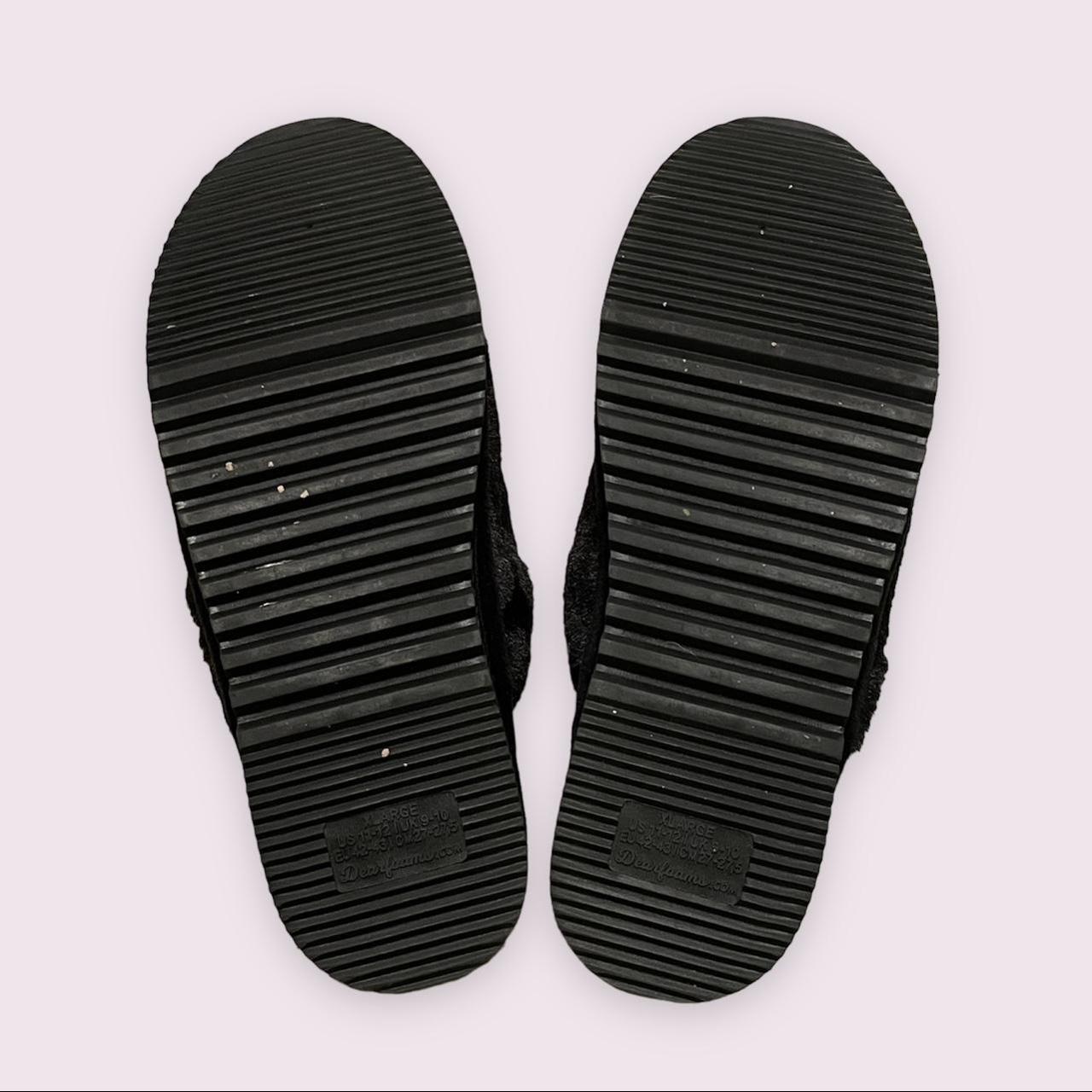 Dearfoams Women's Black and Grey Slippers (3)
