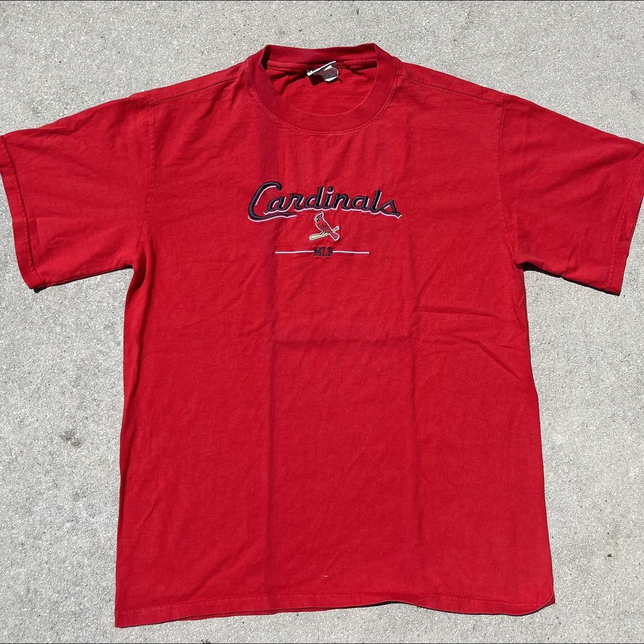 Cardinals 90s vintage lees sports tshirt embroidery... - Depop