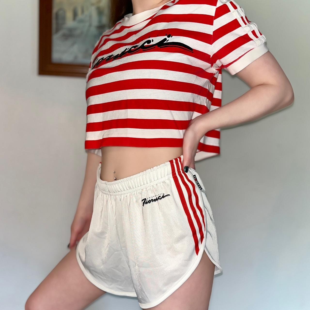 Fiorucci Women's Red and White Shorts (2)