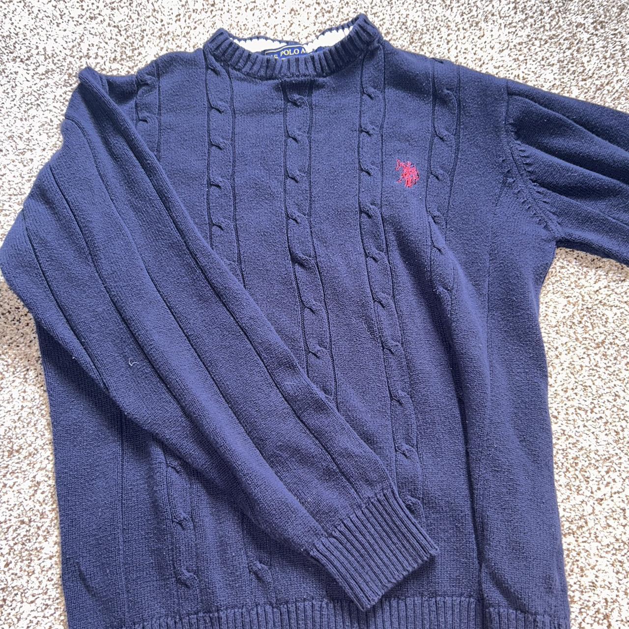 Vintage US Polo Assn. Blue Sweater Navy Color Great... - Depop