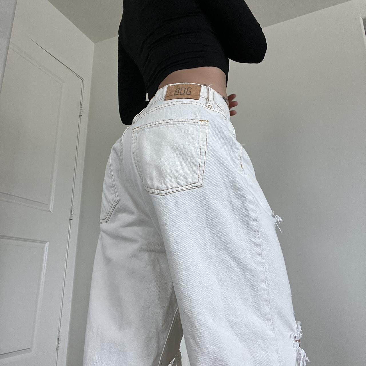 BDG Women's White Trousers | Depop