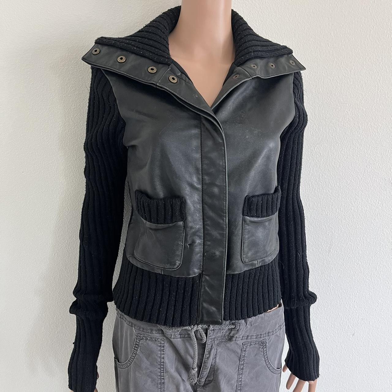 Bcbg long leather vest best sale