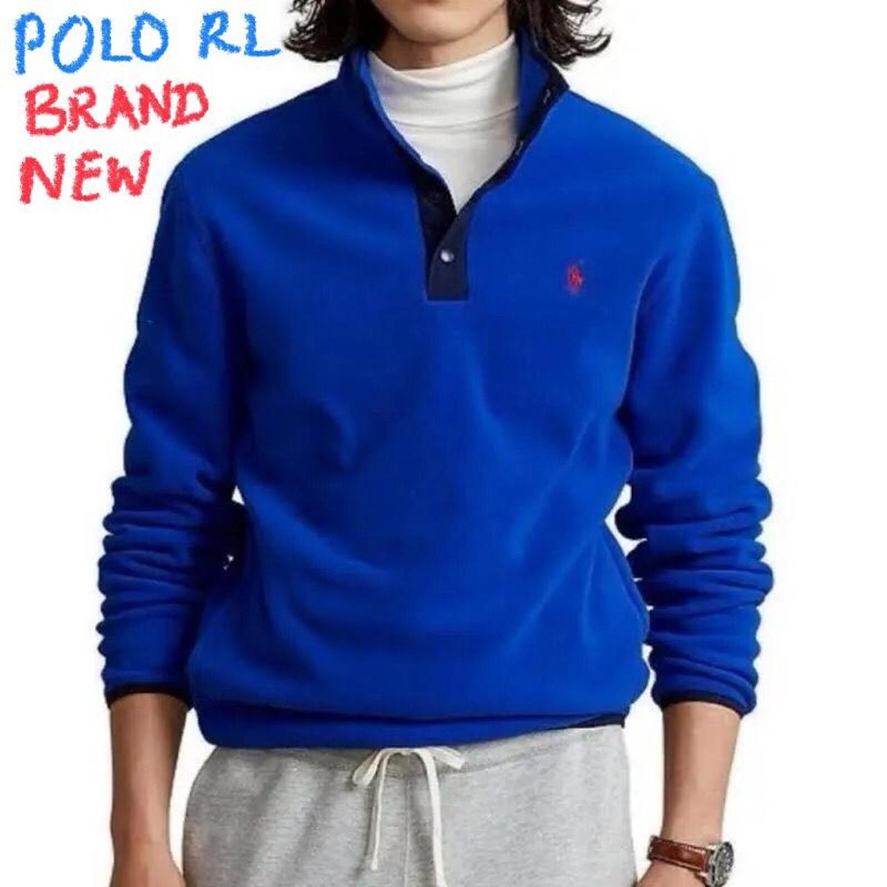 Polo newest Ralph Lauren's Fleece Mockneck Mockneck. Quarter-snapped placket.