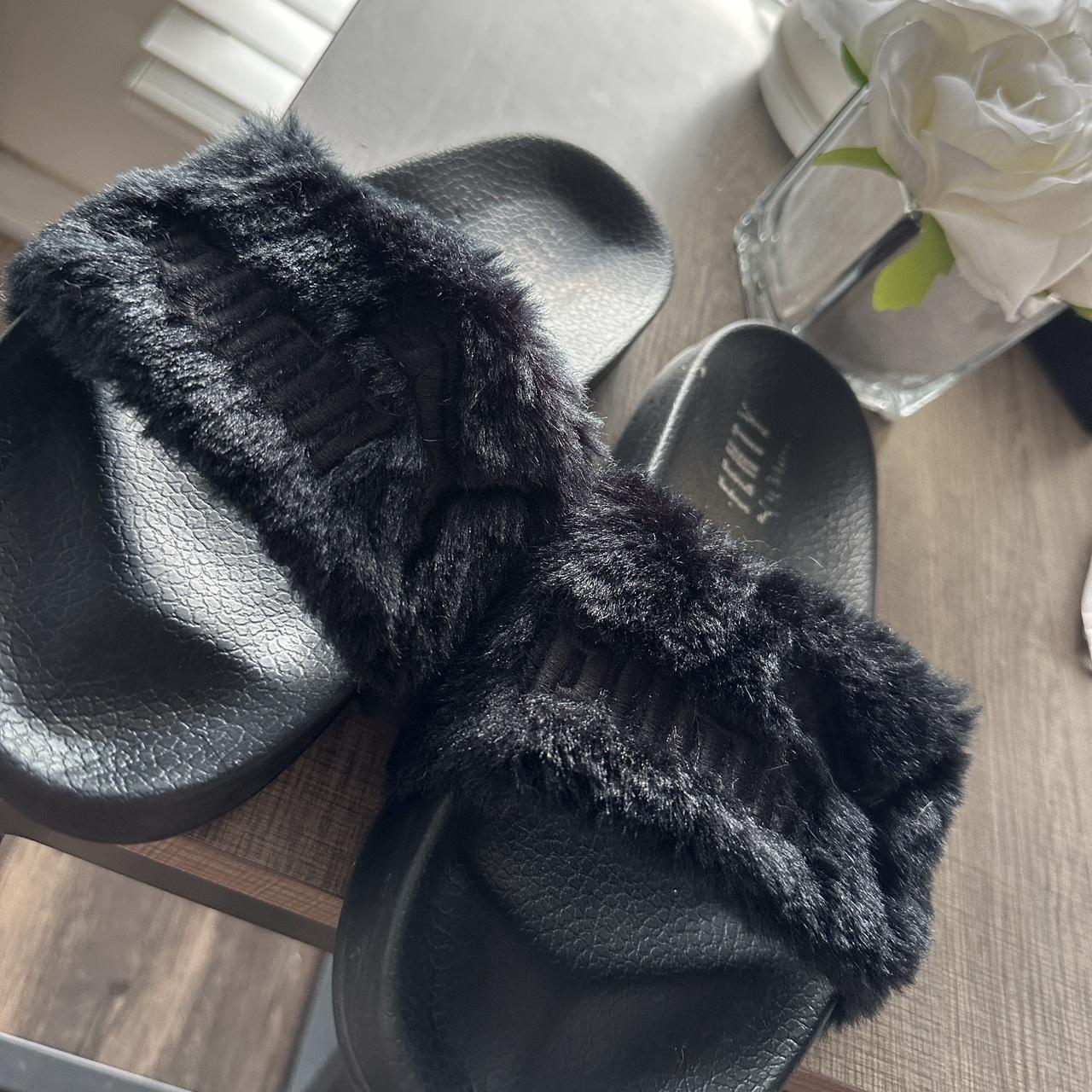 fenty black slides