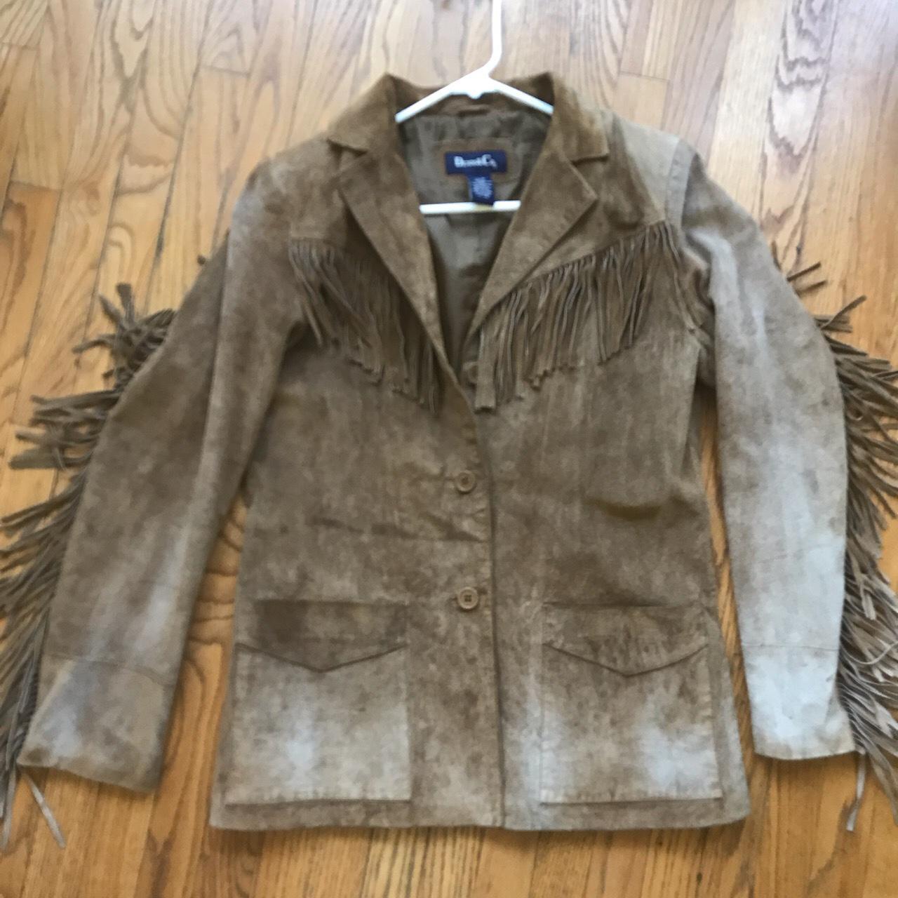 Mens vintage suede fringe on sale jacket