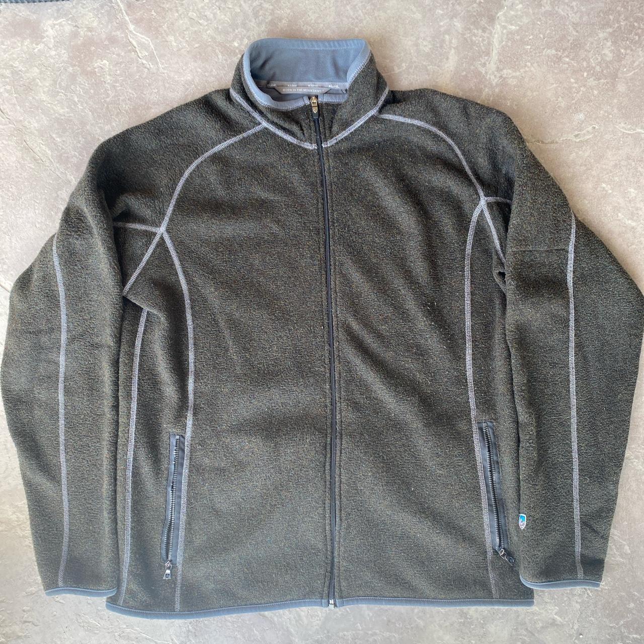 Vintage Y2K Brown Fleece Jacket by Kuhl -Good... - Depop