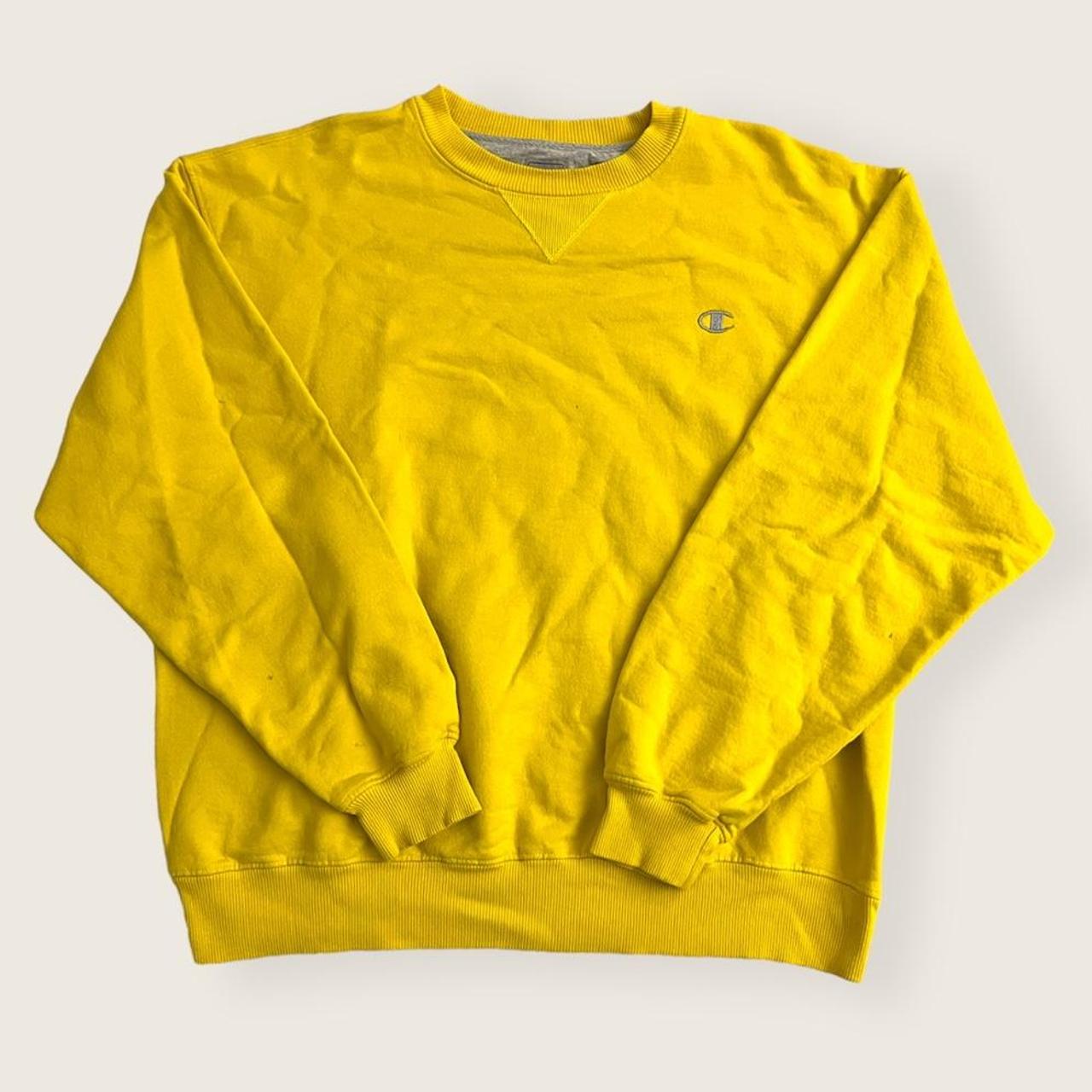 Vintage Champion Reverse Weave Yellow Crewneck Sweatshirt