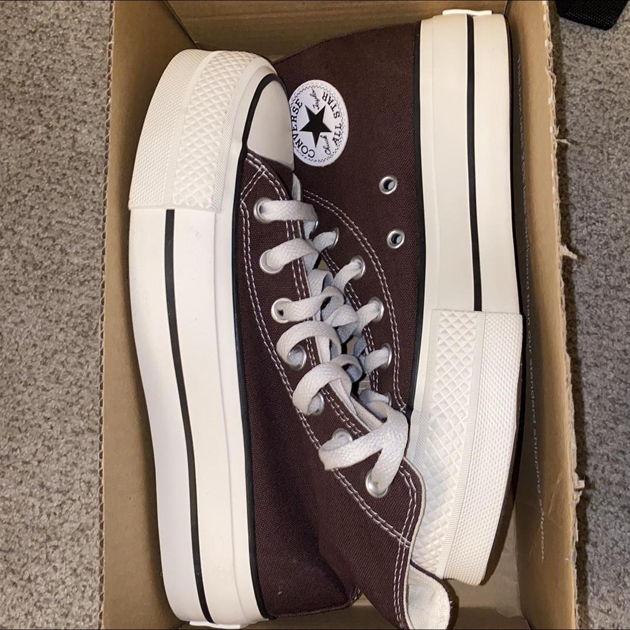 brown platform hi top converse, free shipping as... Depop