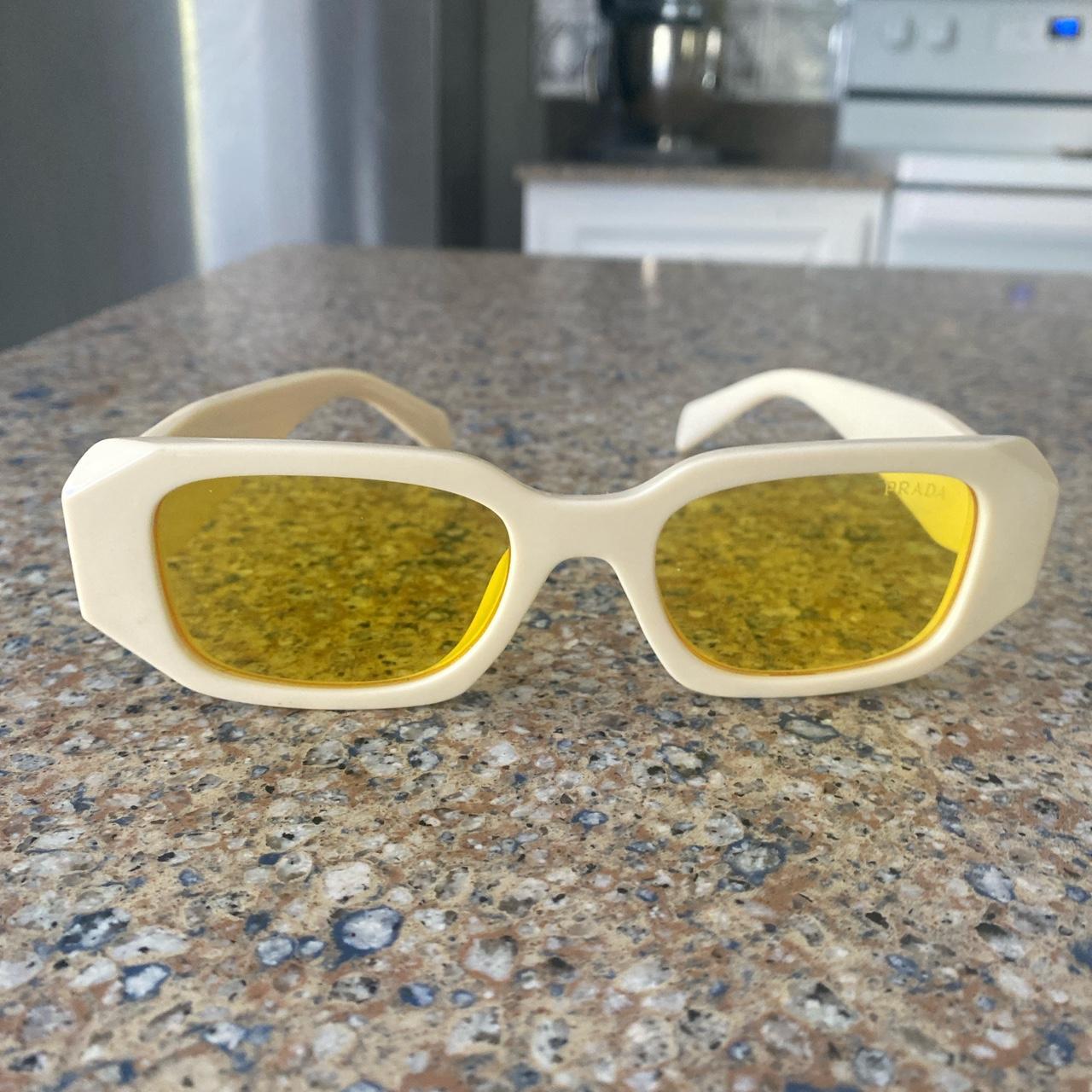 Prada sunglasses yellow hot sale