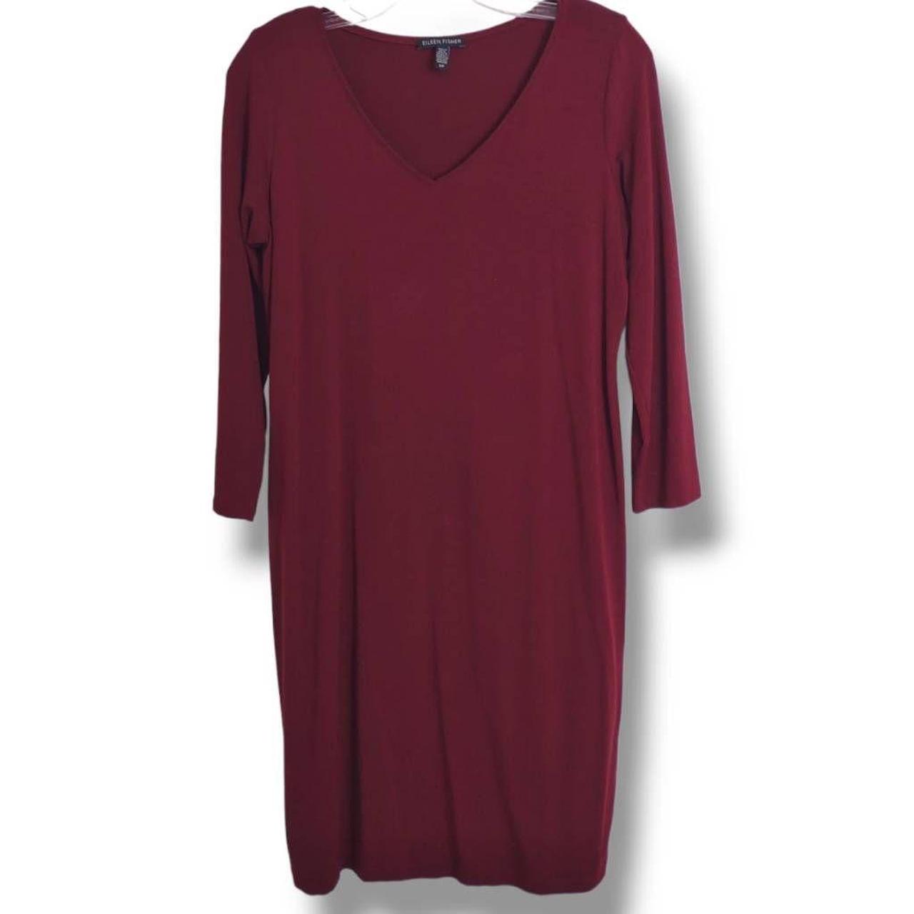 Maroon jersey cheap dress