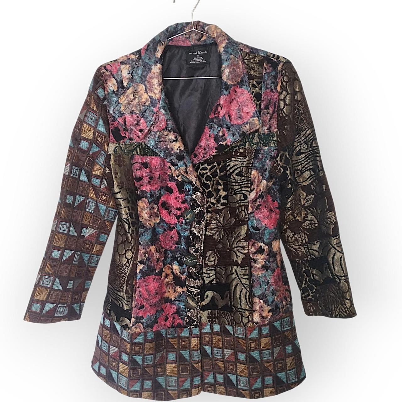 Bed Threads Women's Blazer Jacket - Multi/Brown -… - image 1