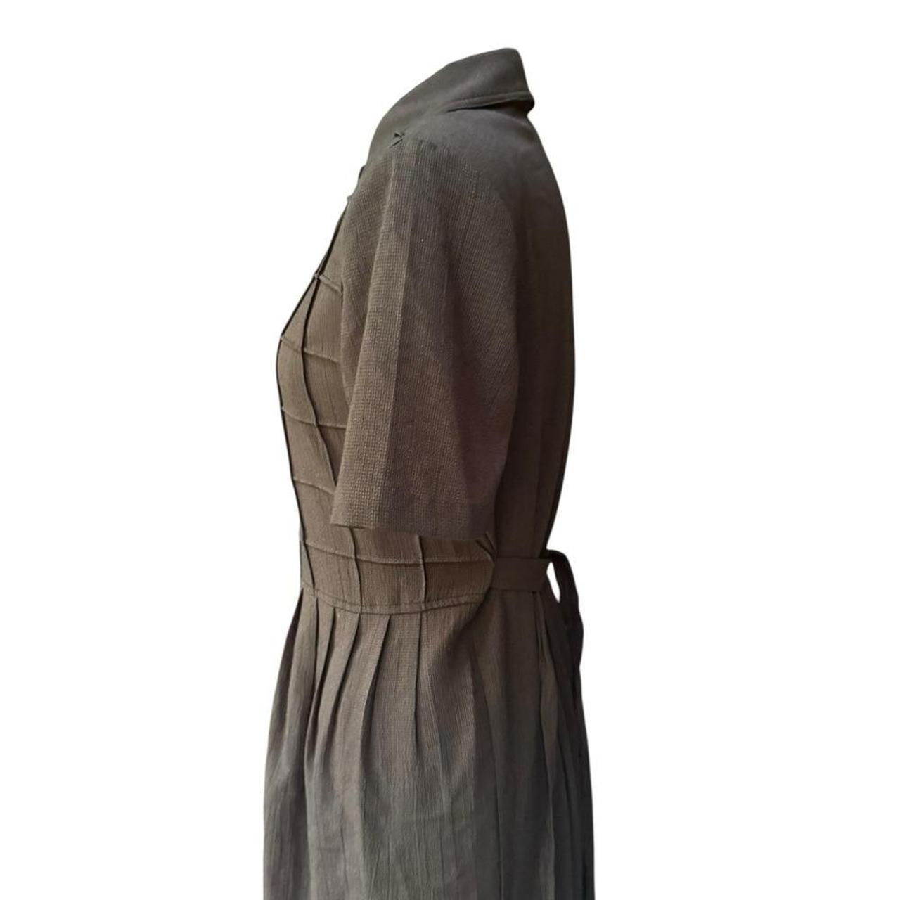Vintage Women's Shirt Dress - Brown - 8 – 1990s d… - image 3