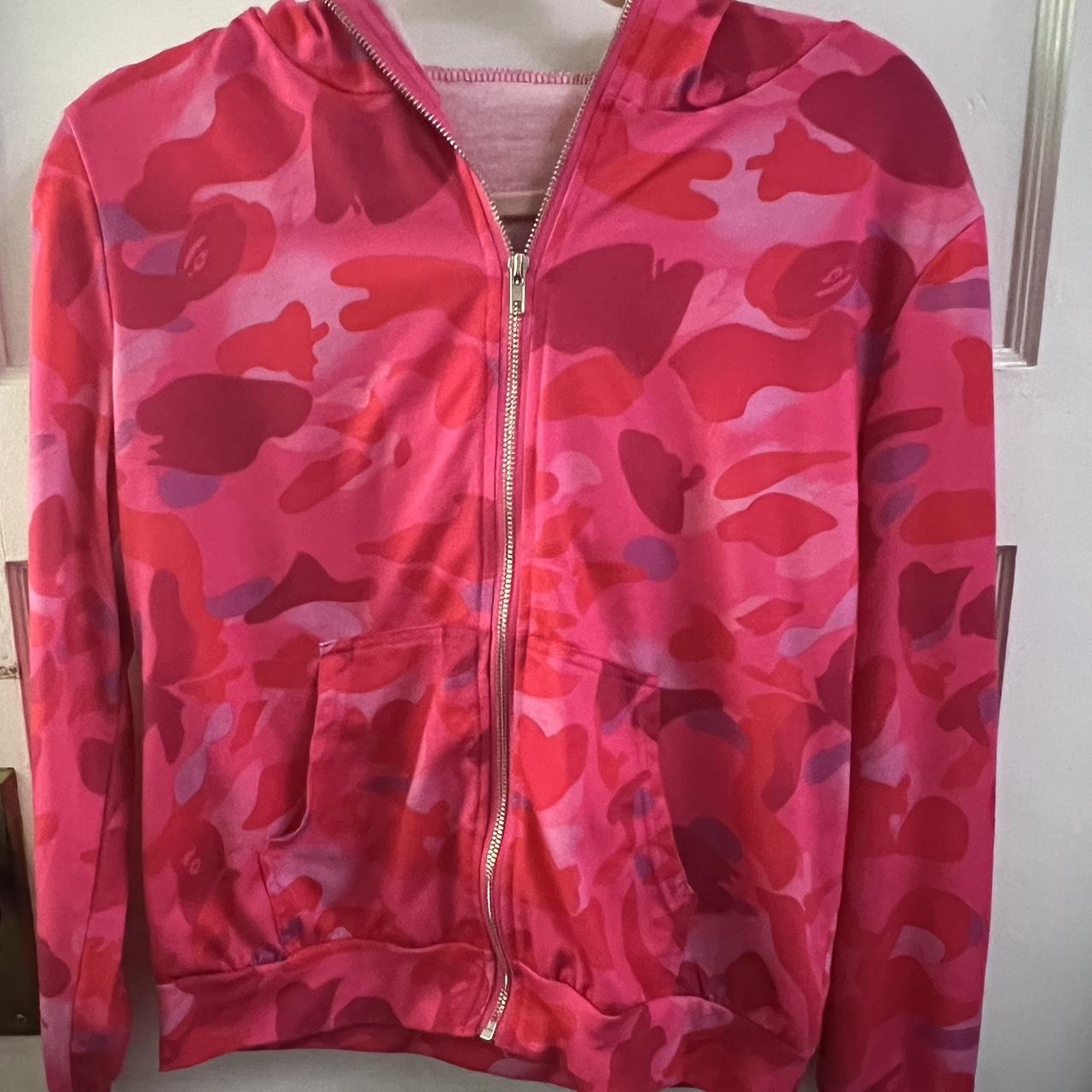 BAPE Women's Pink Sweatshirt | Depop