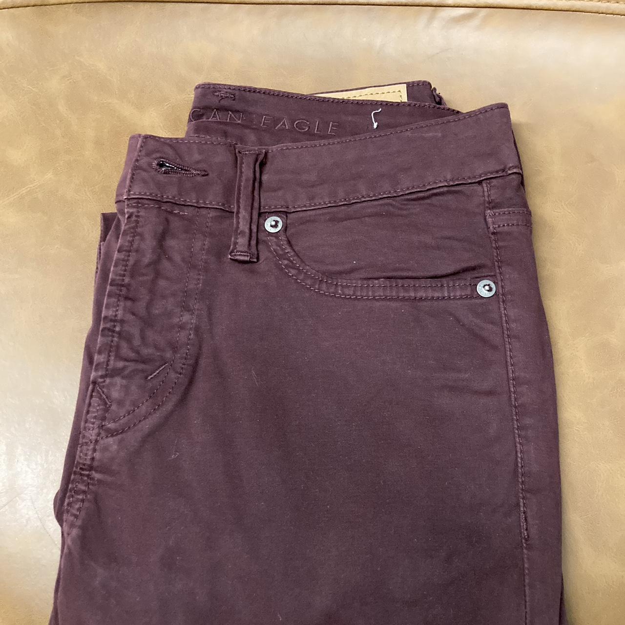 American Eagle pants burgundy size 29 slim fit - Depop