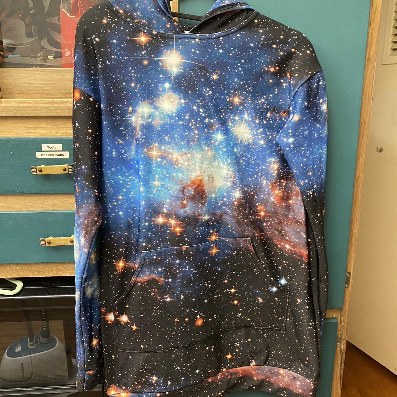 Blackmilk blue galaxy hoodie Size XS In perfect. Depop