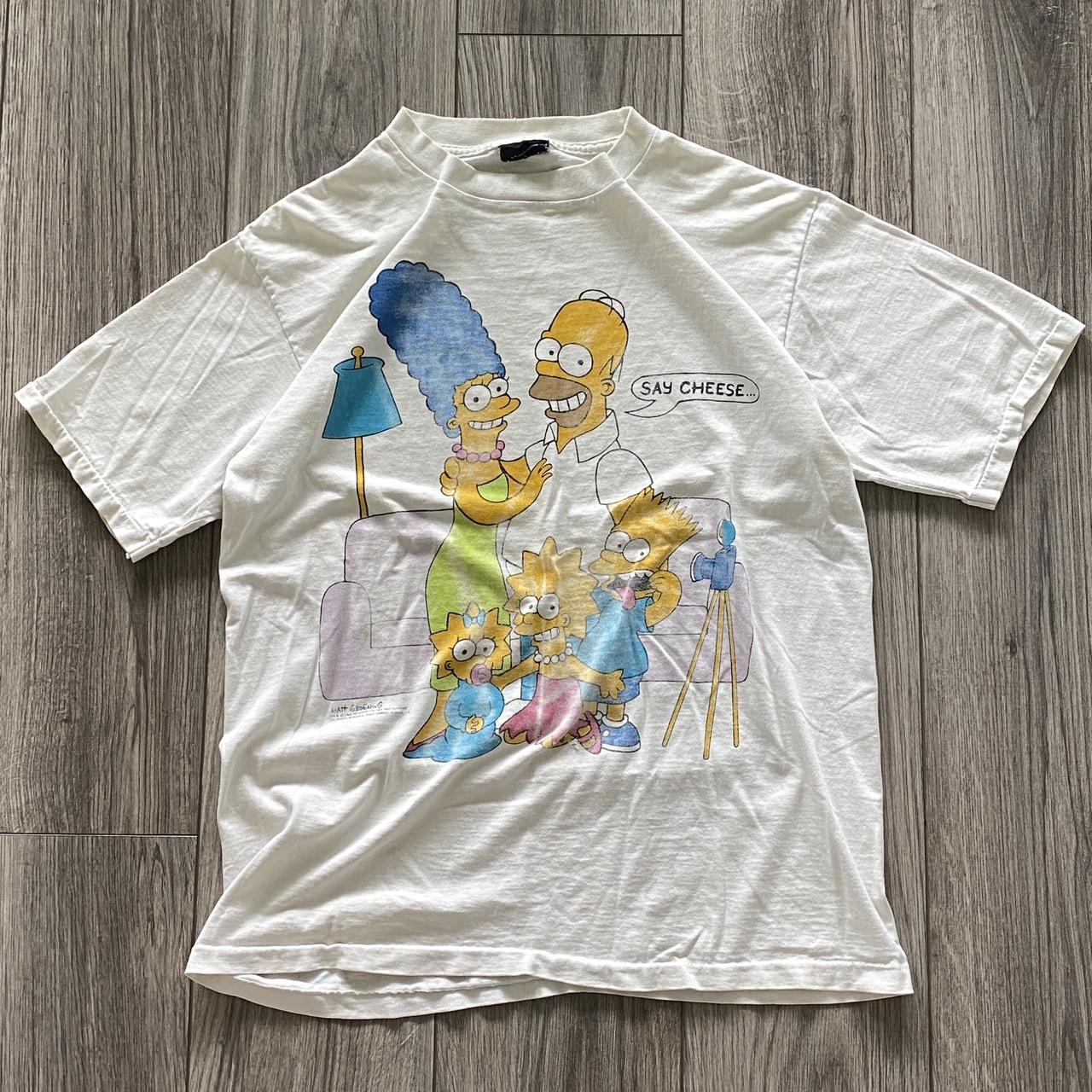 Vintage 1989 The Simpsons Say Cheese Portrait T...