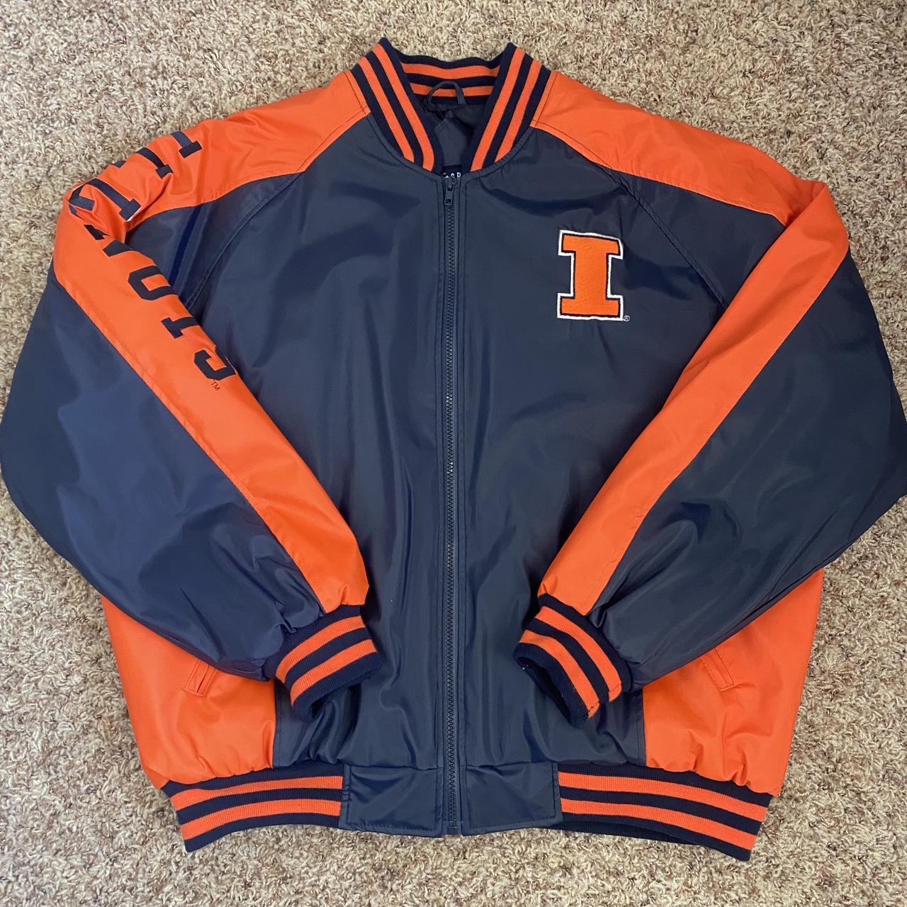 Illinois University varsity jacket Size- large in... - Depop