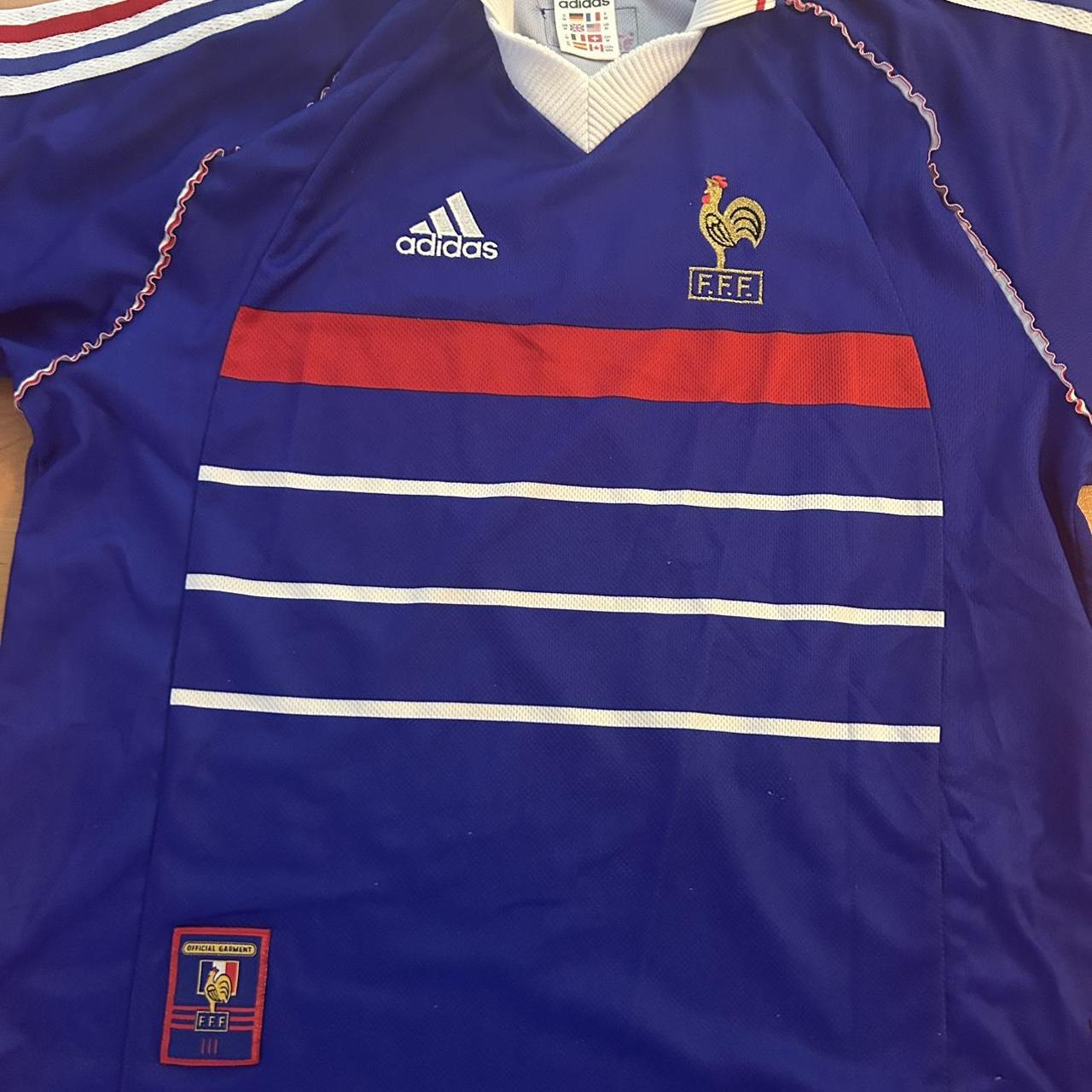 1998 Vintage France Soccer Team Jersey - Adidas -... - Depop