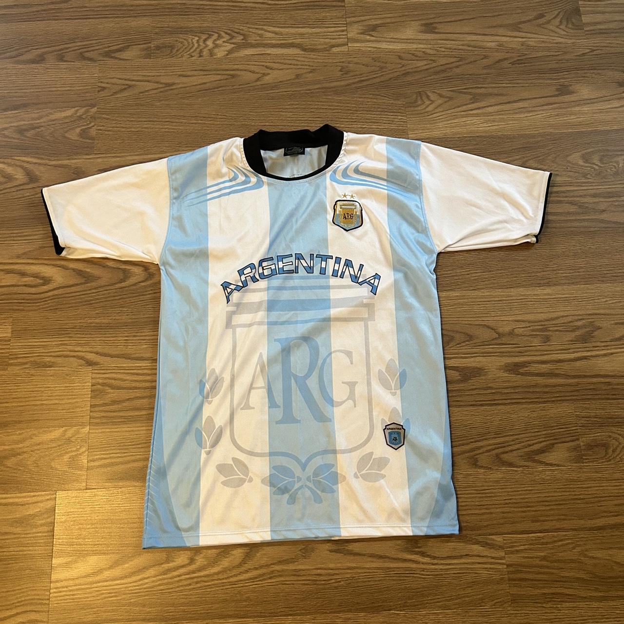 Argentina Soccer Team Jersey - Drako - One Size -... - Depop