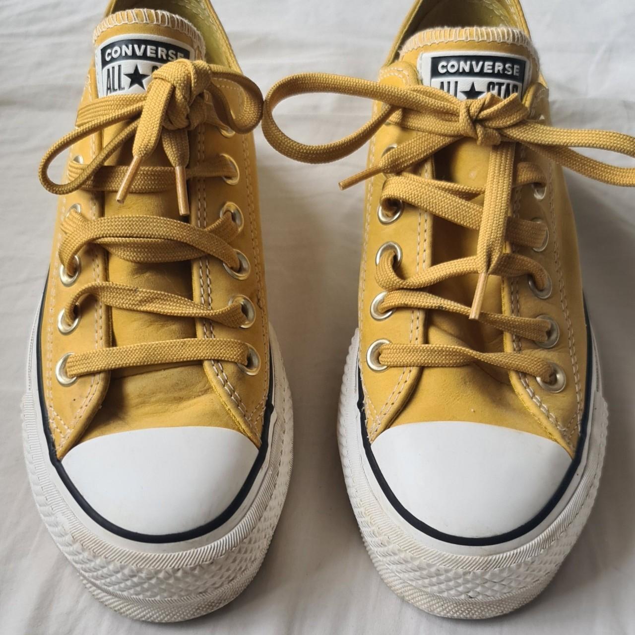 Converse Women's Yellow Trainers Depop