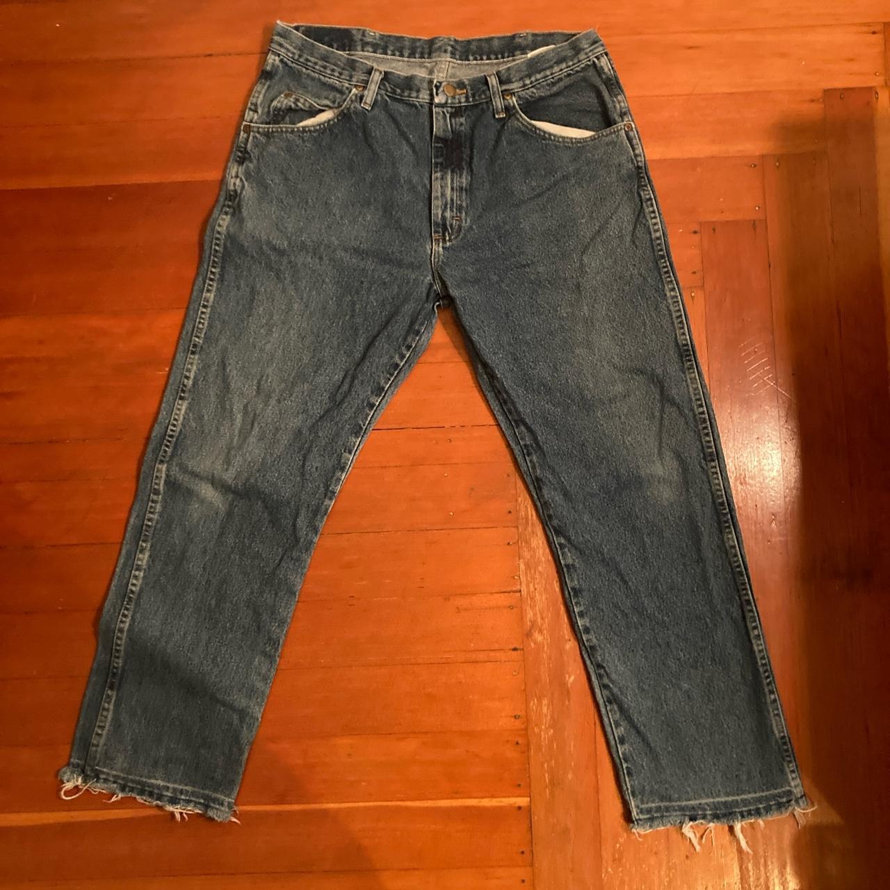 Wrangler Men's Blue Jeans | Depop