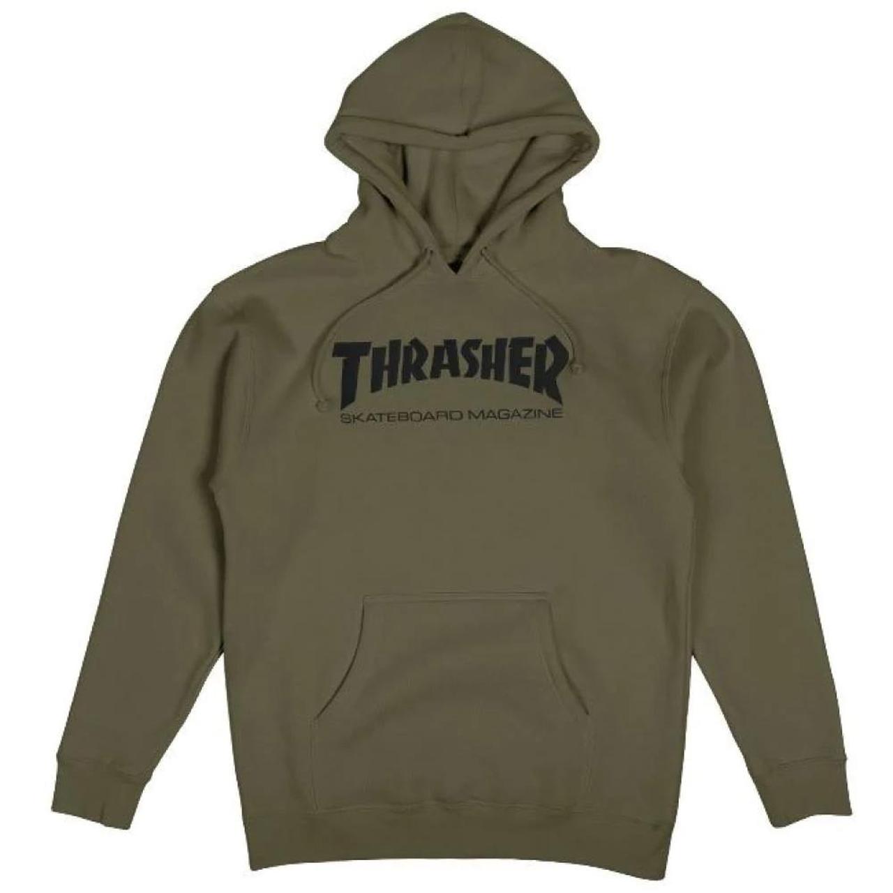 Thrasher Hoodie Military Green Size Small no Depop