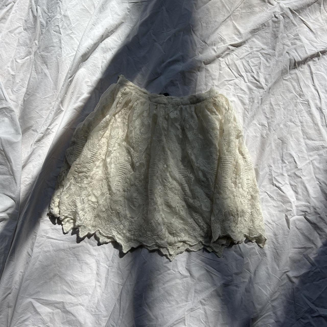 Women's Skirt - Cream/White - XS – vintage sopran… - image 2