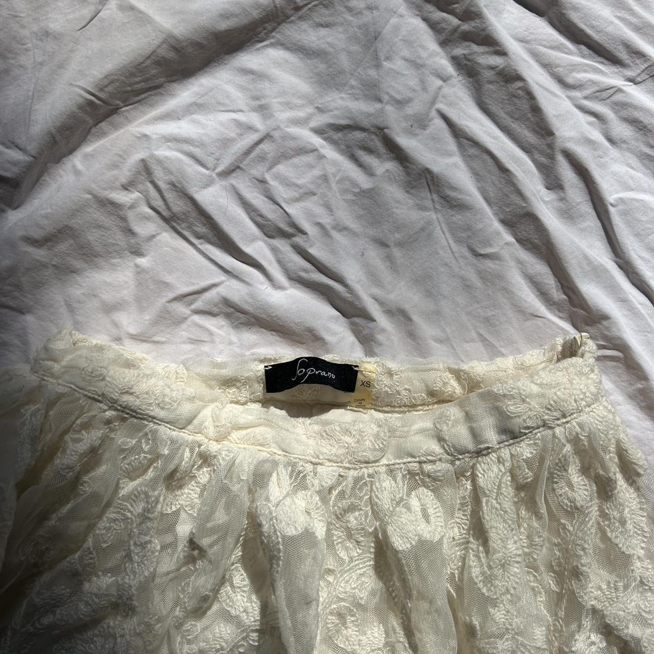 Women's Skirt - Cream/White - XS – vintage sopran… - image 3