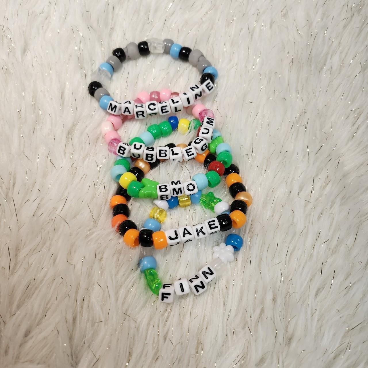 Set of GLOW in the Dark Kandi Beaded Bracelets You - Depop