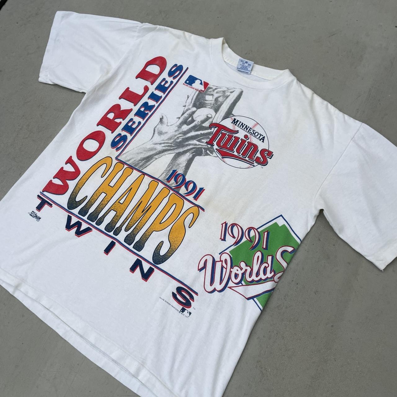 90s Minnesota Twins 1991 World Series Champions t-shirt Large