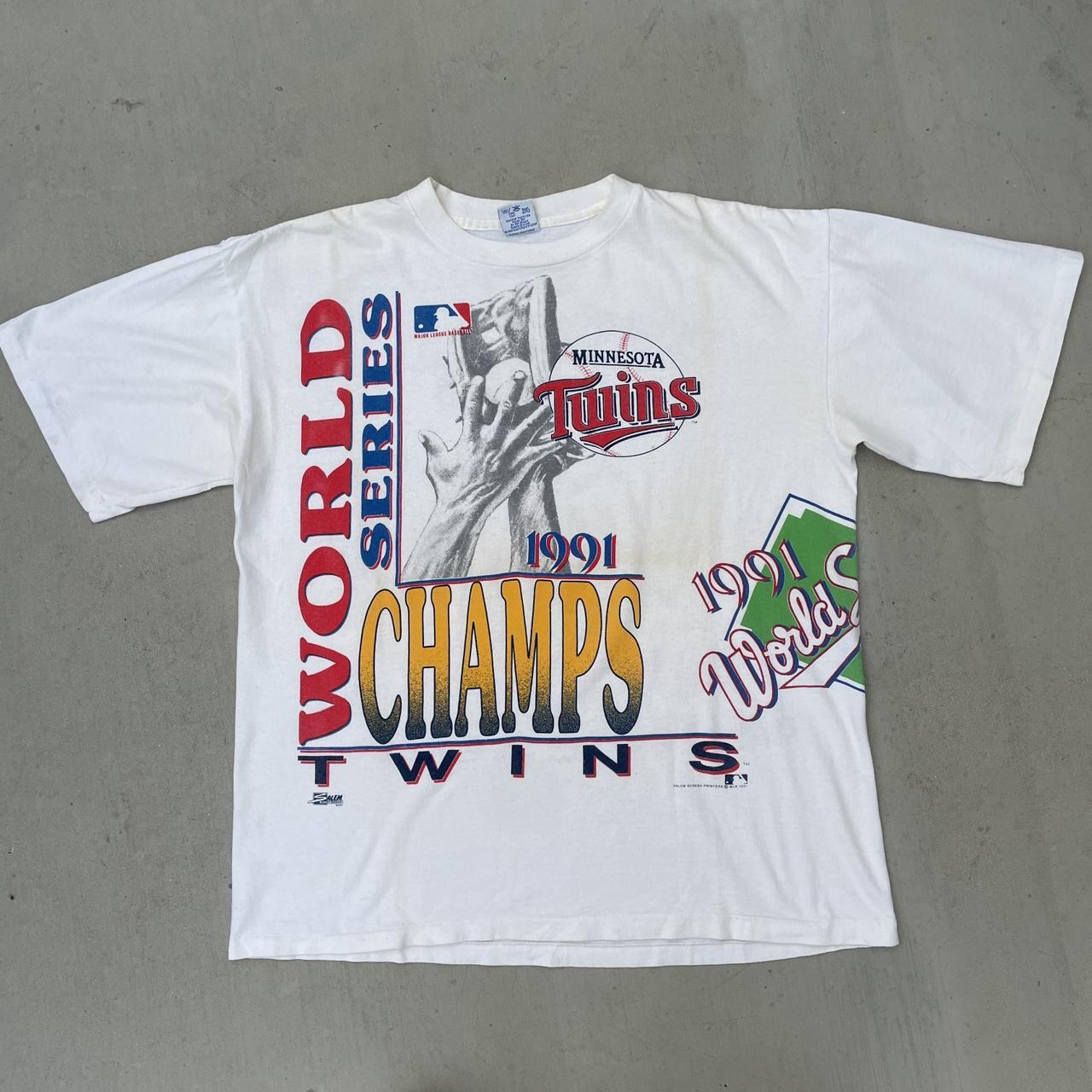 90s Minnesota Twins 1991 World Series Champions t-shirt Large