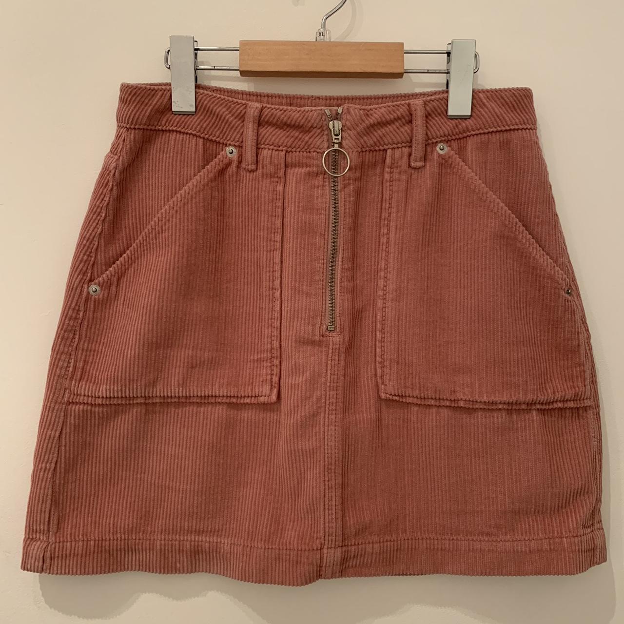 Topshop corduroy outlet zip skirt