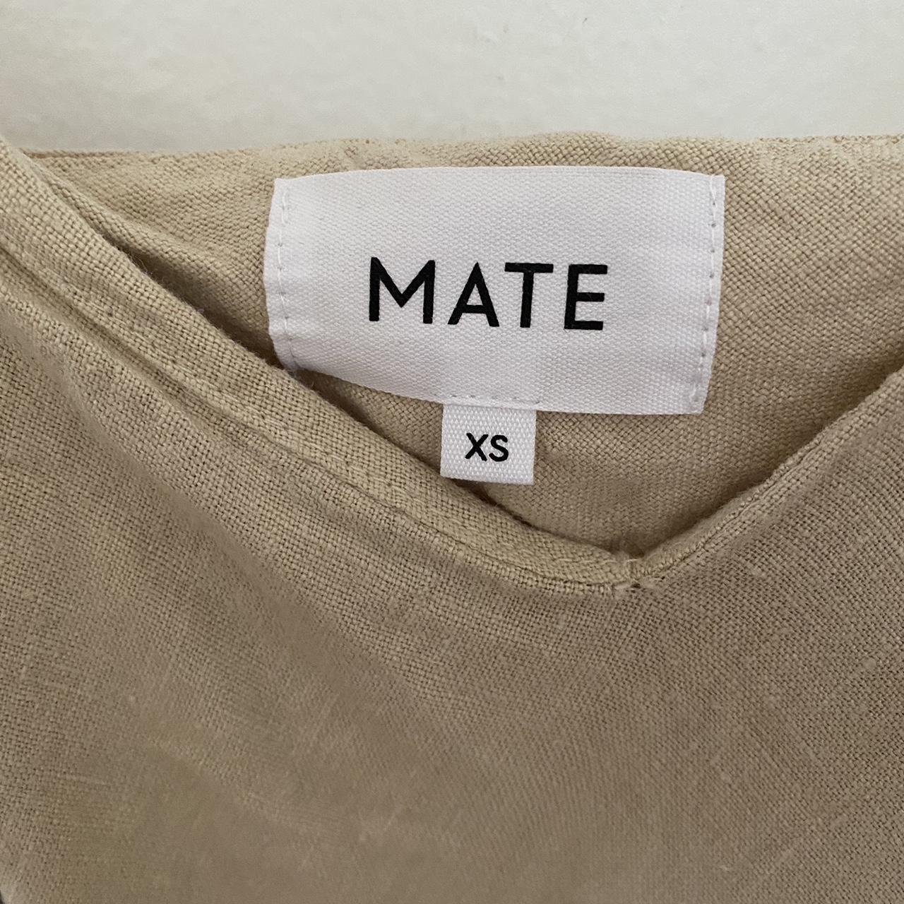 MATE the label Linen Slip Dress in Natural size... Depop