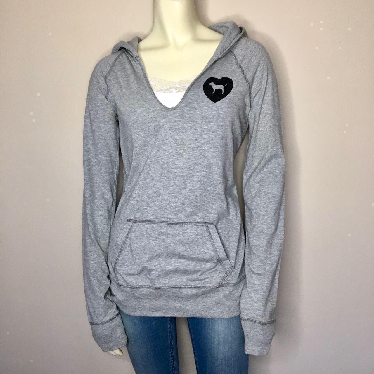 Victoria's Secret Women's Grey Hoodie | Depop