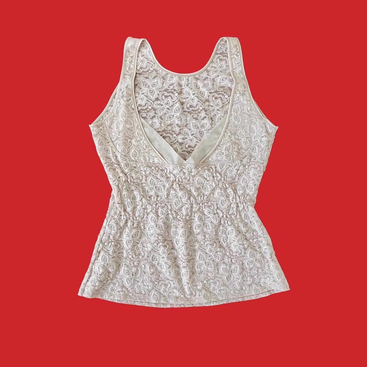 Vintage 2000s baby pink lace babydoll tank top by... Depop