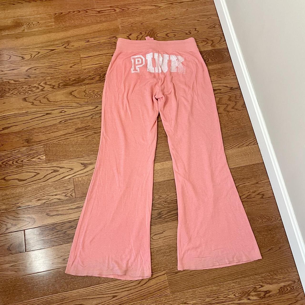 Vintage 2000s peach wide leg sweatpants by - Depop