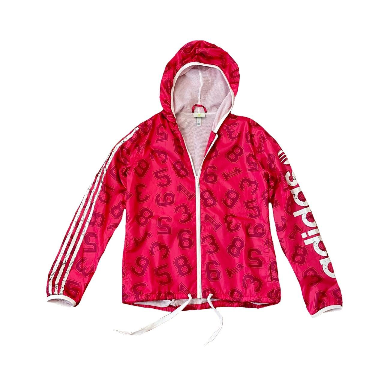 Y2k hot pink windbreaker jacket by Adidas Neo Cute. Depop