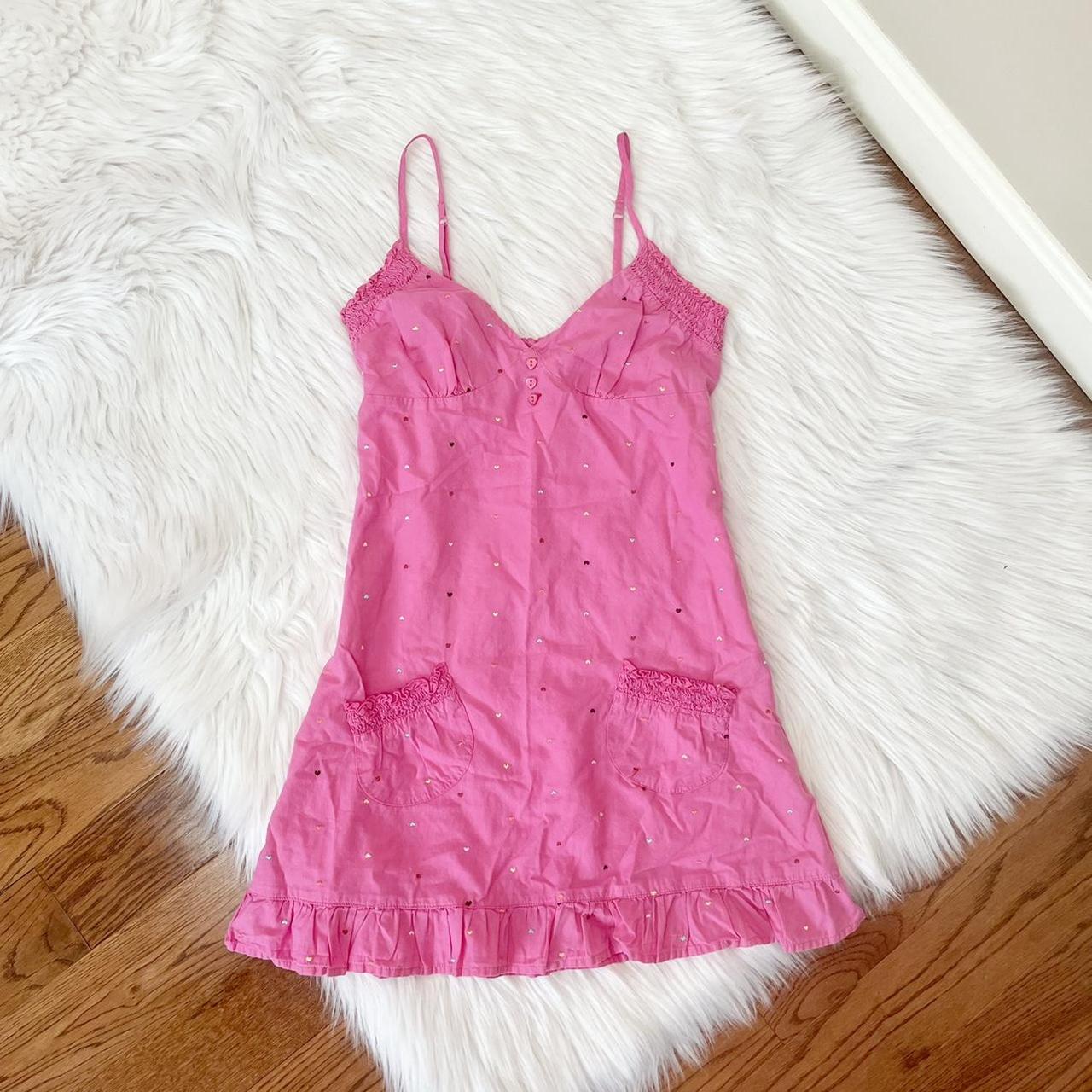 Xhilaration Women's Babydoll Dress - Pink - S – Vintage 2000s bubblegum pink summer dress by …