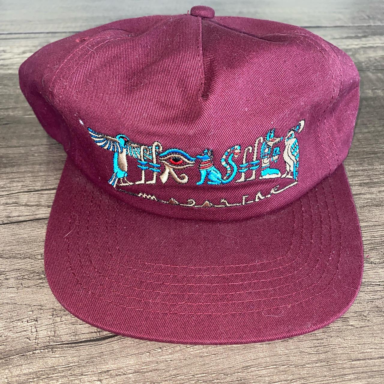 Thrasher hieroglyphics hat Burgundy New All size Depop