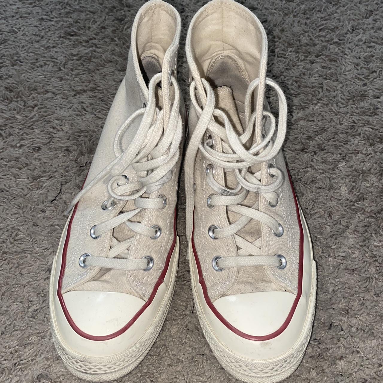 Converse Women's Cream and White Trainers | Depop