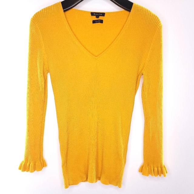Volpato Italian knitwear  Yellow pullover cotton sweater plus size