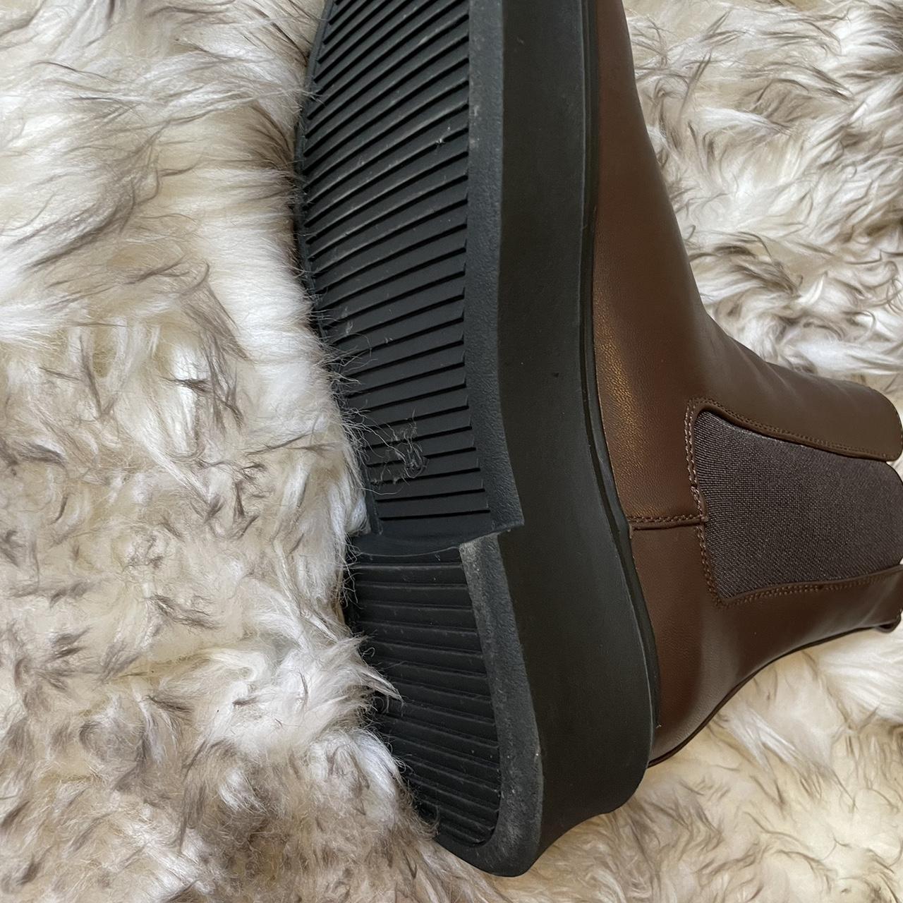 DOLL'S KILL BROWN LEATHER CHELSEA BOOTS NEVER... Depop