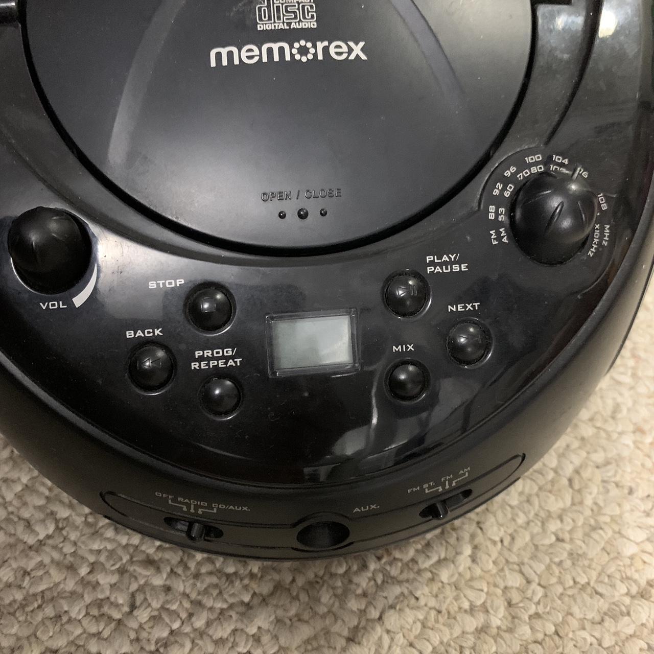 Old school CD player with handle Needs batteries to... - Depop