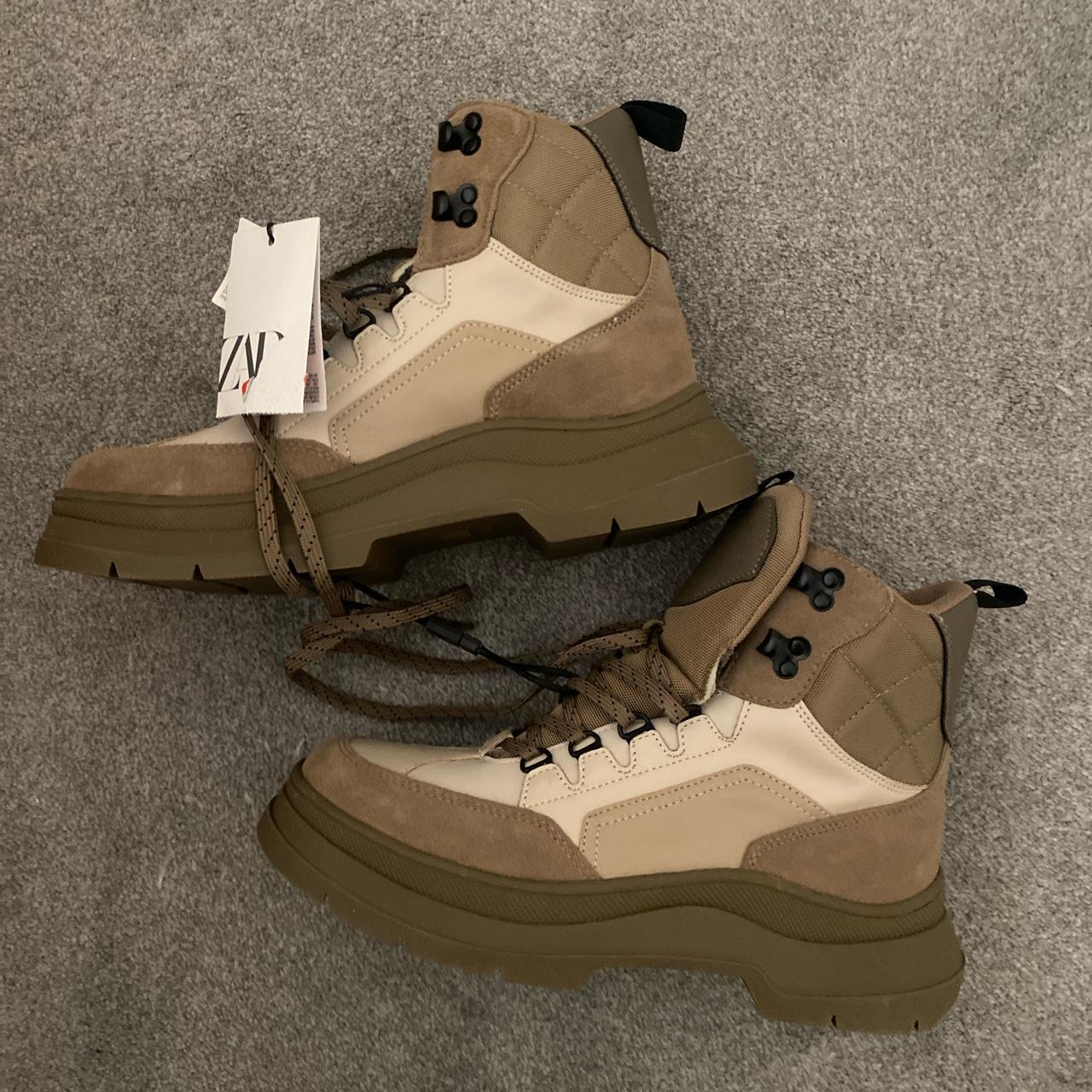 Zara hiking boots lace up Depop