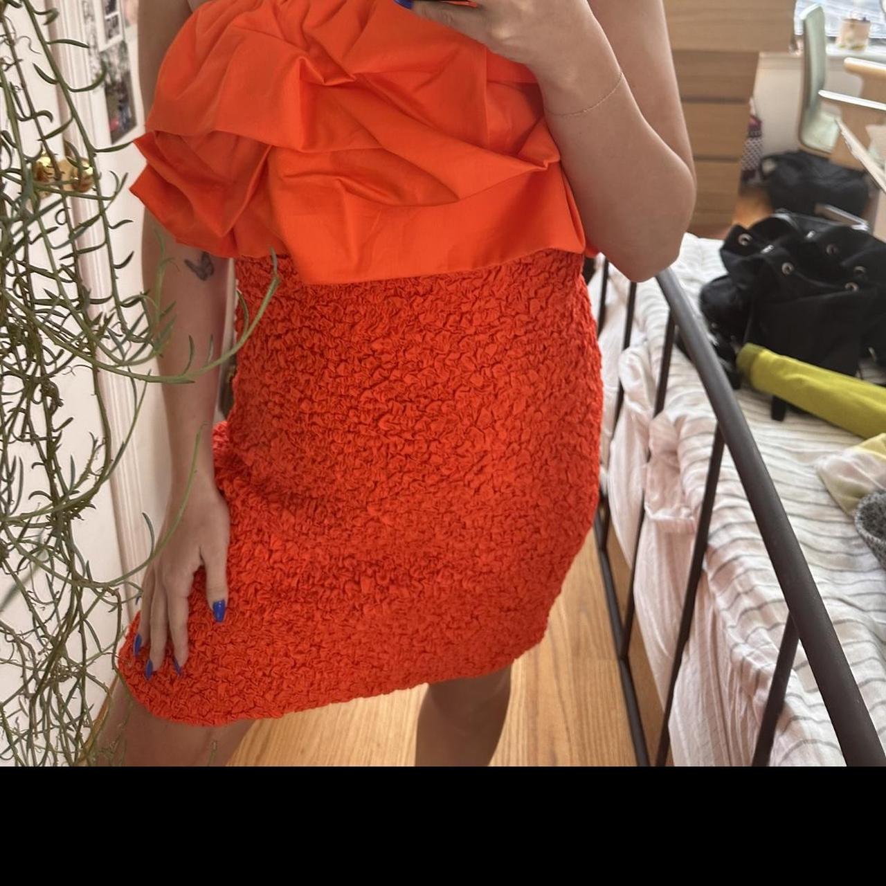 TOMATO 🍅 RED MARA HOFFMAN DRESS WORN ONCE - Depop