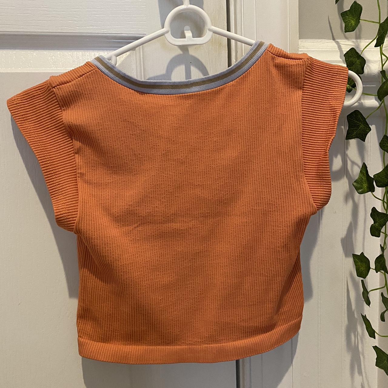 Urban outfitters go for gold top in orange size M/L.... - Depop